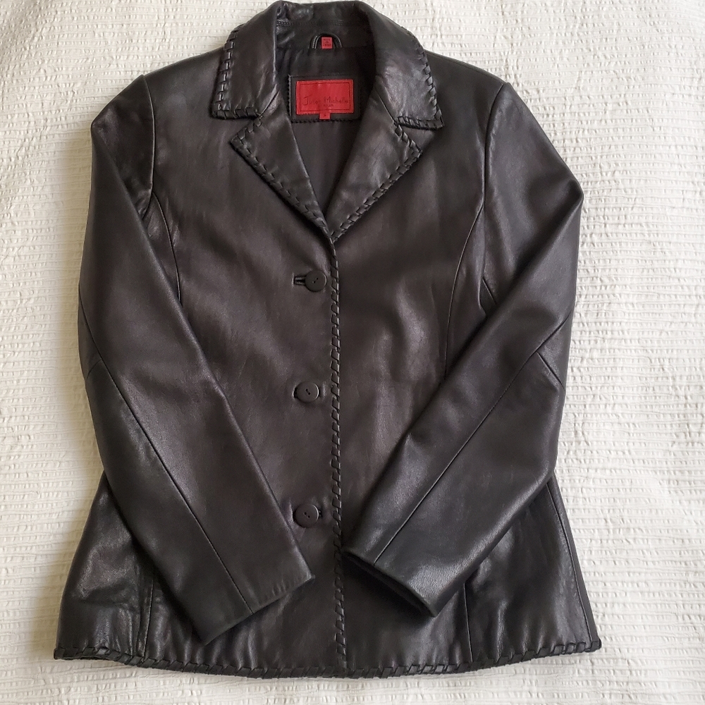 Black Leather Jacket Blazer  🖤❤